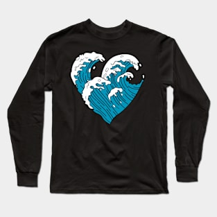 Wave Heart Long Sleeve T-Shirt